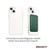 Sneezy İphone 13 Mini-13-13 Pro-13 Pro max Uyumlu Birinci Sınıf Magsafe Cüzdan Magsafe Deri Kartlık  Haki - 2