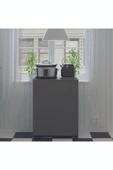 Mutfak Fonksiyonel Kiler Dolabı  Katlanır Masa  Antrasit Gri thumbnail 4