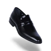 Censay 479 Siyah Rugan Kauçuk %Deri Erkek Klasik Ayakkabı thumbnail 1