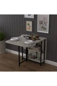 Asra Trend Metal Gövde Katlanır Mutfak Yemek Çalışma Masası, 155×75×70 cm, KM-31  RETRO GRİ thumbnail 4