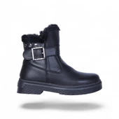 Skuaıter 24064 Plct Cilt Siyah Kız Çocuk Düz Bot thumbnail 2