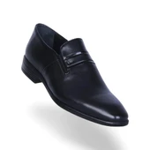 Censay 447 Siyah Antik Kauçuk %Deri Erkek Klasik Ayakkabı thumbnail 1