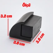 Metal Kapı Stoperi 3’lü Set Siyah Oval Model Güçlü Yapışkanlı Kauçuk Kapı Tamponu Durdurucu Koruyucu thumbnail 4