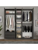 5 Kapaklı Gardırop 200cm  ANTRASİT thumbnail 2