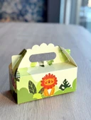 Safari Kutusu 25 'li El Tutmalı Çanta Doğum Günü Hediye Kutusu Pasta Kutusu - 3