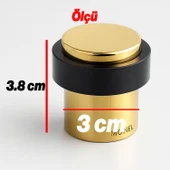 Metal Kapı Stoperi 3’lü Set Gold Model Vidalı Montaj Kauçuk Kapı Tamponu Çarpma Önleyici Durdurucu thumbnail 2