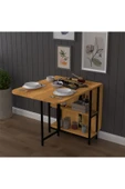 Asra Trend Metal Gövde Katlanır Mutfak Yemek Çalışma Masası, 155×75×70 cm, KM-31  PETRA thumbnail 4