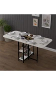 Asra Trend Metal Gövde Katlanır Mutfak Yemek Çalışma Masası, 155×75×70 cm, KM-31  RETRO TAŞ thumbnail 3