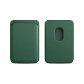 Sneezy İphone 13 Mini-13-13 Pro-13 Pro max Uyumlu Birinci Sınıf Magsafe Cüzdan Magsafe Deri Kartlık  Haki - 1