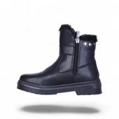 Skuaıter 24064 Plct Cilt Siyah Kız Çocuk Düz Bot thumbnail 3