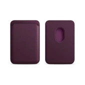 Sneezy İphone 15-15 Plus-15 Pro-15 Pro max Uyumlu Birinci Sınıf Magsafe Cüzdan Magsafe Deri Kartlık  Mor - 1