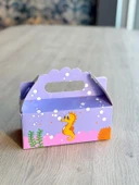 Denizatı Kutusu  25 'li El Tutmalı Çanta Doğum Günü Hediye Kutusu Pasta Kutusu - 3