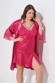 Arias Closet 2li Vişne Sabahlık Takımı Bigsize 6212 - 3