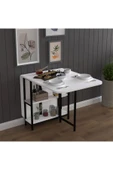 Asra Trend Metal Gövde Katlanır Mutfak Yemek Çalışma Masası, 155×75×70 cm, KM-31  BEYAZ thumbnail 1