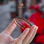 Dmt Copper Home %100 El Yapımı Bakır Bileklik,Doğal Antibakteriyel Bakır Bileklik, Sağlık Dostu 2 Lİ TAKIM IŞIKLI KUTULU - 3