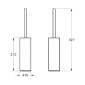 Vitra Origin Tuvalet Fırçalığı A4489334 Fırçalı Nikel - 3