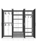 6 Kapaklı Gardırop 240cm  SONOMA thumbnail 4