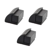 Metal Kapı Stoperi 3’lü Set Siyah Oval Model Güçlü Yapışkanlı Kauçuk Kapı Tamponu Durdurucu Koruyucu thumbnail 8