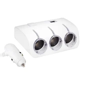Powermaster PM-18952 12V/24V Uyumlu 3'Lü Oto Çakmak Çoklayıcı Ve 2'Li USB Şarj Cihazı - 1