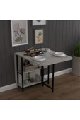 Asra Trend Metal Gövde Katlanır Mutfak Yemek Çalışma Masası, 155×75×70 cm, KM-31  KÜL GRİ thumbnail 1