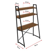 METAL KİTAPLIKLI ÇALIŞMA MASASI  Afrika Ceviz thumbnail 1