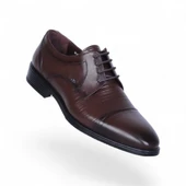 Censay 526 Kahve Antik Kauçuk %Deri Erkek Klasik Ayakkabı thumbnail 1