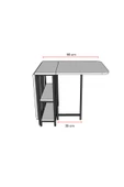 Asra Trend Metal Gövde Katlanır Mutfak Yemek Çalışma Masası, 155×75×70 cm, KM-31  SAFİR MEŞE thumbnail 6