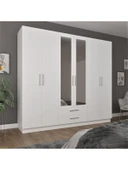 6 Kapaklı Gardırop 240cm  BEYAZ thumbnail 1