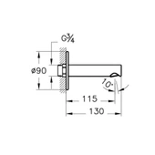 VitrA Origin Çıkış Ucu A4262234 Fırçalı Nikel - 2