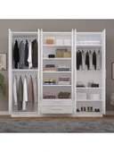 6 Kapaklı Gardırop 240cm  BEYAZ thumbnail 2