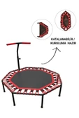 CKSpor Katlanabilir Sekizgen Step Trambolin Tutunmalı Trambolin Fitness Zıplama Trambolini - 1