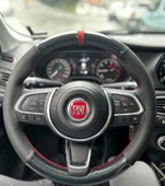 FİAT EGEA 2020-2025 ARACA ÖZEL DİKMELİ DİREKSİYON KILIFI NOKTA 5D KARBON KIRMIZI YÜZÜKLÜ thumbnail 1