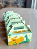 Dinazor Kutusu 25 'li El Tutmalı Çanta Doğum Günü Hediye Kutusu Pasta Kutusu - 6