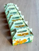 Dinazor Kutusu 25 'li El Tutmalı Çanta Doğum Günü Hediye Kutusu Pasta Kutusu - 7