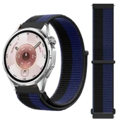 Huawei Watch GT6 46mm İle Uyumlu Ayarlanabilir Cırt Cırtlı Yumuşak Spor Kumaş Örgü Kordon  Mavi - 1