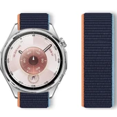 Huawei Watch GT6 46mm İle Uyumlu Ayarlanabilir Cırt Cırtlı Yumuşak Spor Kumaş Örgü Kordon  Lacivert - 3