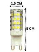 (2 Adet) Heka 5W (37W) 6500K (Beyaz Işık) G9 Duylu Dim Edilebilir Led Kapsül Ampul thumbnail 3