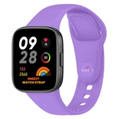 Xiaomi Redmi Watch 3 Uyumlu PureLux Soft Silikon Kordon  Siyah Siyah - 12