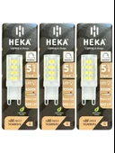 (3 Adet) Heka 5W (37W) 6500K (Beyaz Işık) G9 Duylu Dim Edilebilir Led Kapsül Ampul thumbnail 1