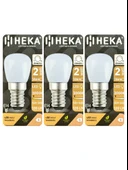 (3 Adet) Heka 2W (14W) 3000K (Sarı Işık) E14 Duylu (İnce Duy) Dim Edilebilir Soft Led Mini Ampul thumbnail 1