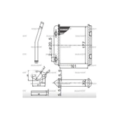 RADYATÖR KALORİFER VECTRA A    88-95 / ASTRA F 91-98 / ASTRA F CLASSIC 98-02  DELPHI TİPİ MEKANİK MHR-14710 MAHER 1806116-1843106 - 1