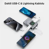 BİX 10000mAh TPB16-GR 6'SI 1 ARADA OLED EKRANLI Gri KABLOSUZ POWERBANK - 2