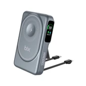 BİX 10000mAh TPB16-GR 6'SI 1 ARADA OLED EKRANLI Gri KABLOSUZ POWERBANK - 7