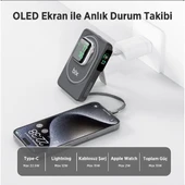 BİX 10000mAh TPB16-BK 6'SI 1 ARADA OLED EKRANLI Siyah KABLOSUZ POWERBANK - 3