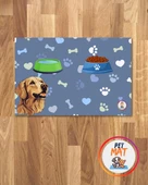 Petmat Kedi Mama Paspası , Kaymaz Taban , Yıkanabilir , Evcil Hayvan Paspası 1003-M - 1