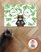 Petmat Kedi Mama Paspası , Kaymaz Taban , Yıkanabilir , Evcil Hayvan Paspası 030-Z - 1