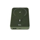 BİX 10000mAh BXPB105-GRE 22.5W-15W Type-C Micro USB KABLOSUZ LED GÖSTERGELİ Yeşil POWERBANK - 3