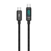 BİX BX09CC-BK SİYAH TYPE-C 100W 1 metre DİJİTAL EKRANLI ŞARJ VE DATA KABLOSU thumbnail 1