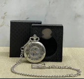 Özel Kutulu Rakamlı Gümüş Köstekli Saat Alk4662 - 1