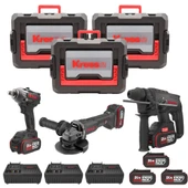 Kress KRKS1 KUB30.2 + KU390.4 + KUH10.2 20Volt/4Ah. 6 Adet Akülü Profesyonel Kombo Set - 1